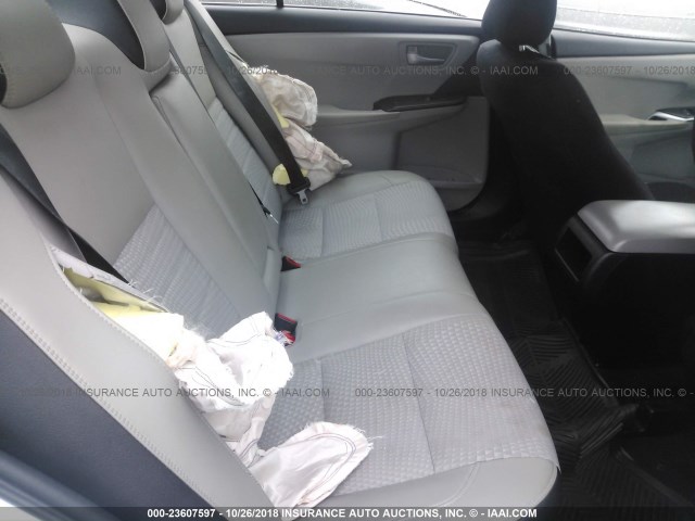 4T1BF1FK6FU004007 - 2015 TOYOTA CAMRY LE/XLE/SE/XSE WHITE photo 8