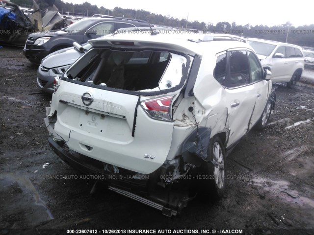 5N1AT2MT8GC745885 - 2016 NISSAN ROGUE S/SL/SV WHITE photo 4