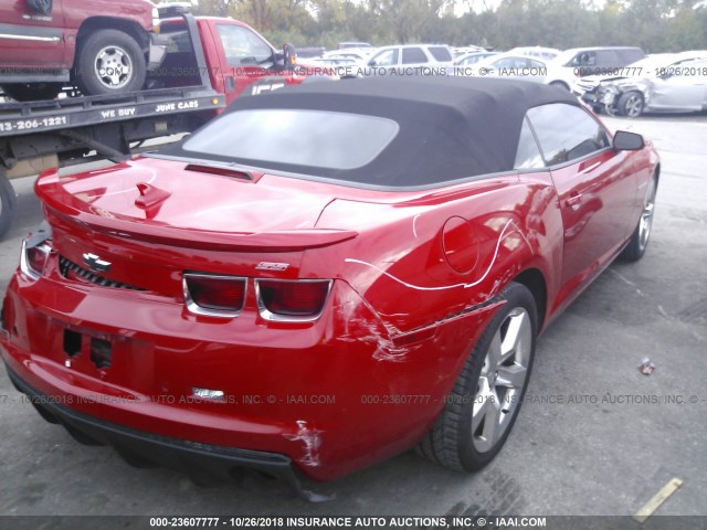 2G1FK3DJ6B9188937 - 2011 CHEVROLET CAMARO 2SS RED photo 4