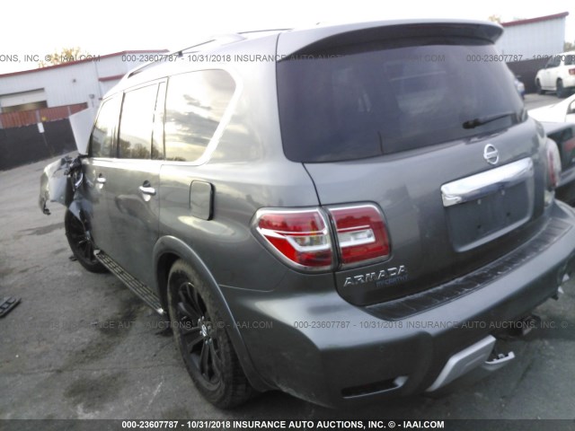 JN8AY2NE8H9707971 - 2017 NISSAN ARMADA PLATINUM SILVER photo 3