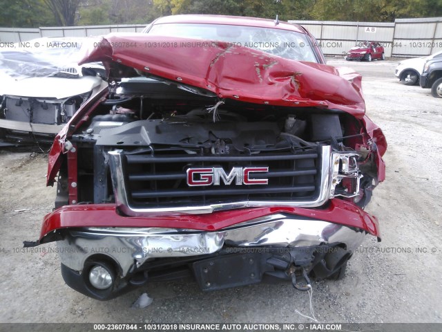 2GTEC19C981211651 - 2008 GMC SIERRA C1500 RED photo 6