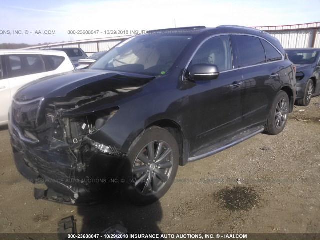 5FRYD4H49GB038696 - 2016 ACURA MDX TECHNOLOGY BLACK photo 2