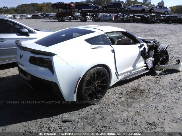 1G1YY2D77K5102778 - 2019 CHEVROLET CORVETTE GRAND SPORT/2LT WHITE photo 4