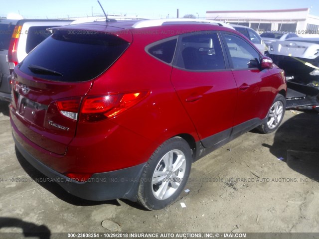 KM8JU3AC5DU567088 - 2013 HYUNDAI TUCSON GLS/LIMITED 红色 照片 4