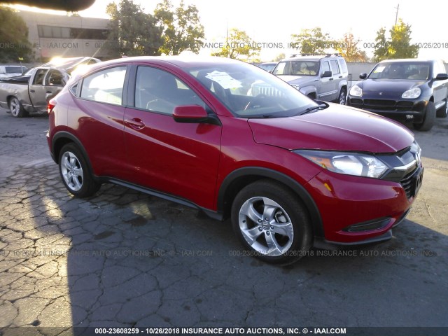 3CZRU6H3XGM752755 - 2016 HONDA HR-V LX RED photo 1