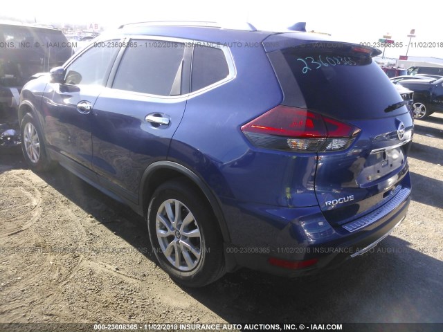 KNMAT2MT0JP583898 - 2018 NISSAN ROGUE S/SV BLUE photo 3