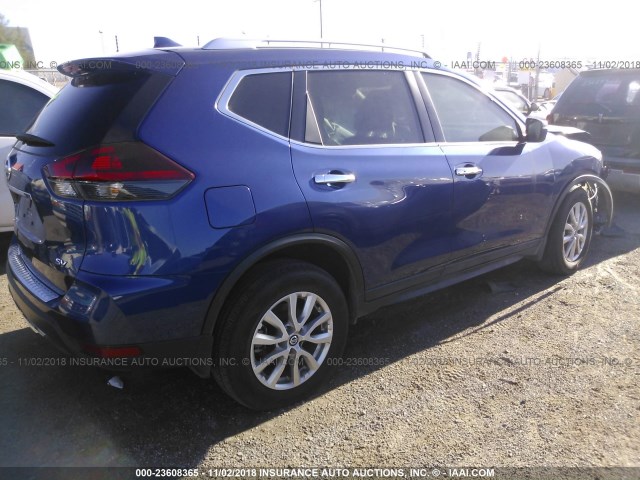 KNMAT2MT0JP583898 - 2018 NISSAN ROGUE S/SV BLUE photo 4