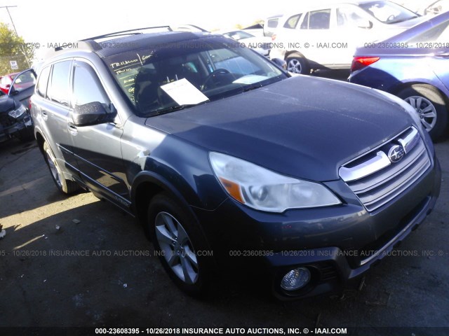 4S4BRCDC7E3258652 - 2014 SUBARU OUTBACK 2.5I PREMIUM GRAY photo 1