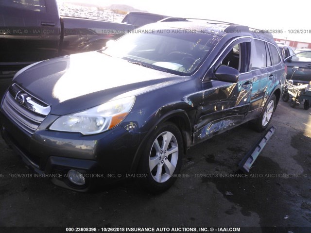 4S4BRCDC7E3258652 - 2014 SUBARU OUTBACK 2.5I PREMIUM GRAY photo 2