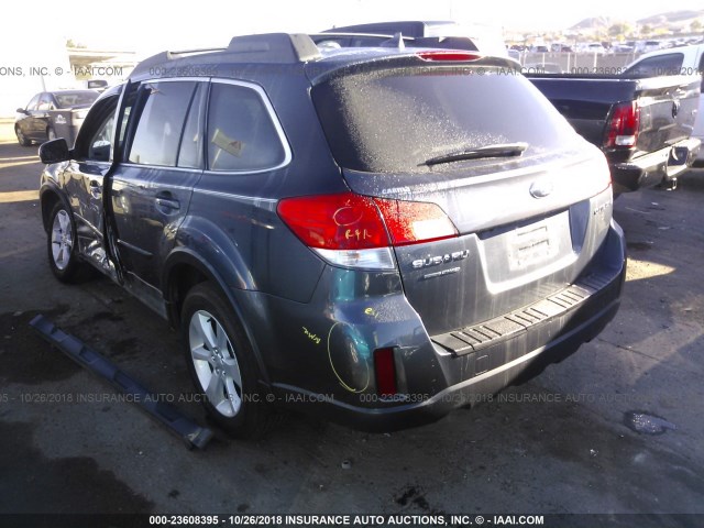 4S4BRCDC7E3258652 - 2014 SUBARU OUTBACK 2.5I PREMIUM GRAY photo 3