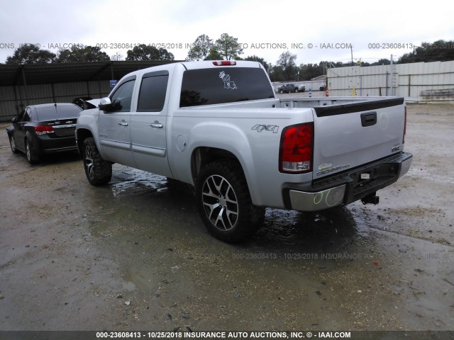 3GTP2VE70CG309947 - 2012 GMC SIERRA K1500 SLE SILVER photo 3