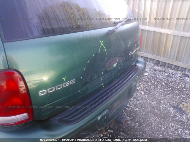 1D4HS48N23F516692 - 2003 DODGE DURANGO SLT GREEN photo 6