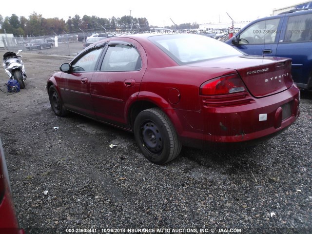 1B3EL46R42N266770 - 2002 DODGE STRATUS SE PLUS RED photo 3