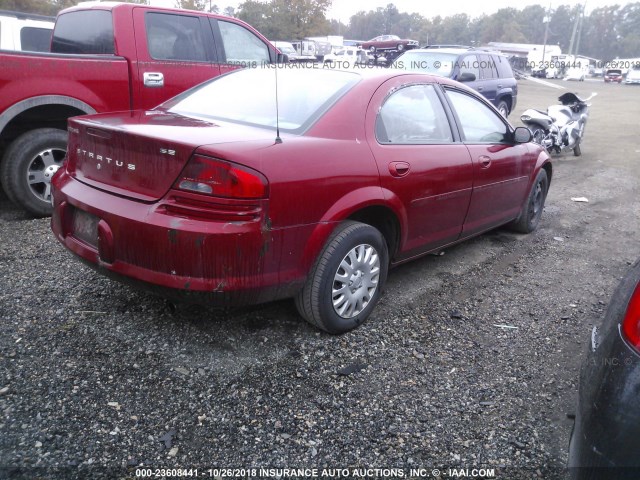 1B3EL46R42N266770 - 2002 DODGE STRATUS SE PLUS RED photo 4