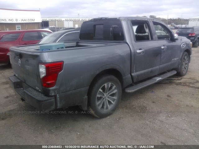 1N6AA1E60HN526709 - 2017 NISSAN TITAN SV/SL/PLATINUM RESERVE GRAY photo 4