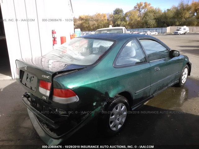 1HGEJ6125YL114111 - 2000 HONDA CIVIC DX GREEN photo 4