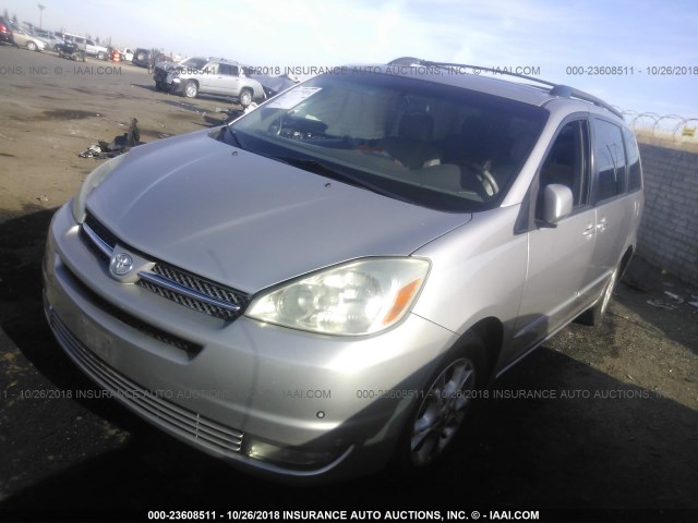 5TDZA22C94S078285 - 2004 TOYOTA SIENNA XLE/XLE LIMITED SILVER photo 2