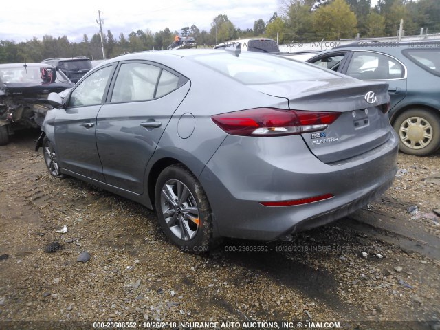 KMHD84LF2JU623403 - 2018 HYUNDAI ELANTRA SEL/VALUE/LIMITED GRAY photo 3