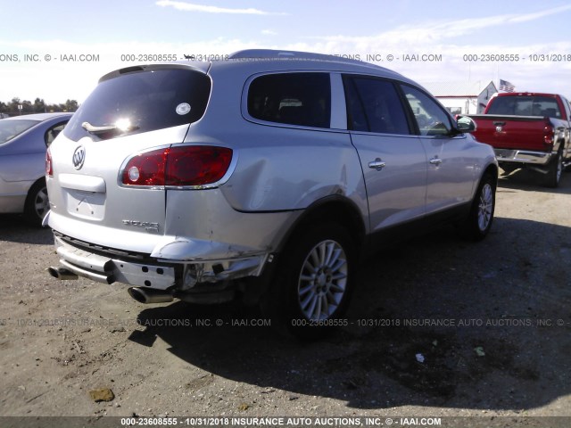 5GALRBED0AJ107914 - 2010 BUICK ENCLAVE CXL SILVER photo 4