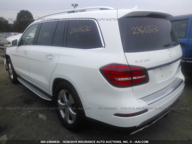 4JGDF6EE0JB021374 - 2018 MERCEDES-BENZ GLS 450 4MATIC WHITE photo 3