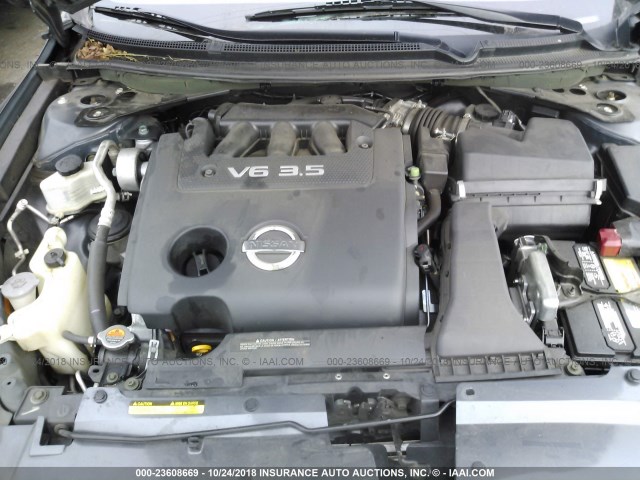 1N4BL24E18C112579 - 2008 NISSAN ALTIMA 3.5SE GRAY photo 10