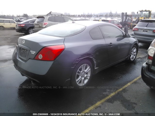 1N4BL24E18C112579 - 2008 NISSAN ALTIMA 3.5SE GRAY photo 4