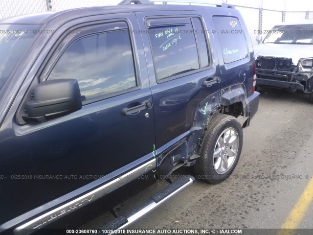 1J8GN58K88W262644 - 2008 JEEP LIBERTY LIMITED BLUE photo 6