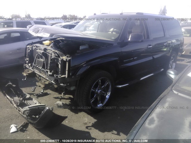 3GYFK66N45G214366 - 2005 CADILLAC ESCALADE ESV BLACK photo 2