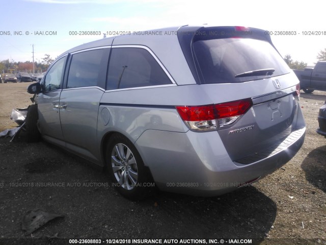 5FNRL5H63HB005873 - 2017 HONDA ODYSSEY EXL SILVER photo 3