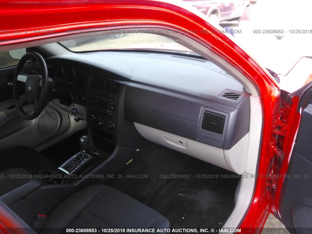 2B3KA43R77H783056 - 2007 DODGE CHARGER SE/SXT RED photo 5