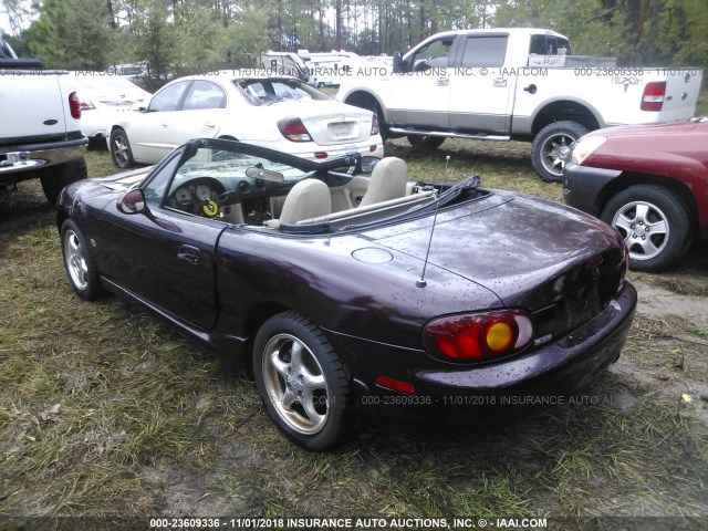 JM1NB3534Y0145977 - 2000 MAZDA MX-5 MIATA LS BURGUNDY photo 3