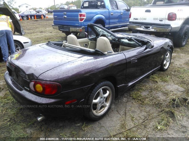 JM1NB3534Y0145977 - 2000 MAZDA MX-5 MIATA LS BURGUNDY photo 4