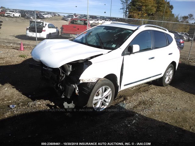 JN8AS5MT5CW287096 - 2012 NISSAN ROGUE S/SV WHITE photo 2