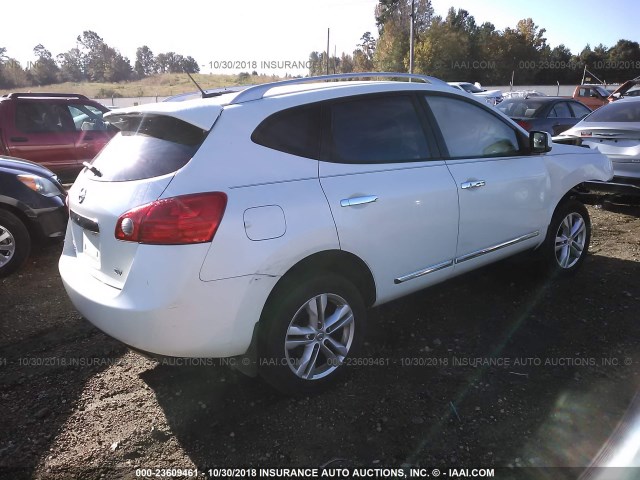 JN8AS5MT5CW287096 - 2012 NISSAN ROGUE S/SV WHITE photo 4