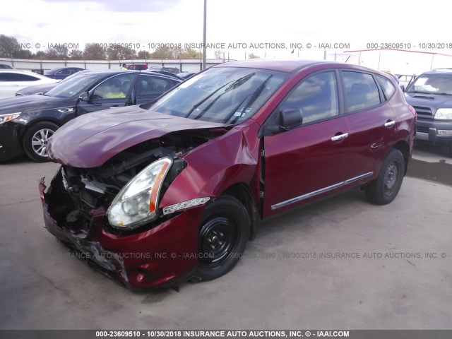 JN8AS5MT3DW011498 - 2013 NISSAN ROGUE S/SV MAROON photo 2