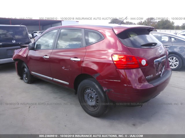 JN8AS5MT3DW011498 - 2013 NISSAN ROGUE S/SV MAROON photo 3