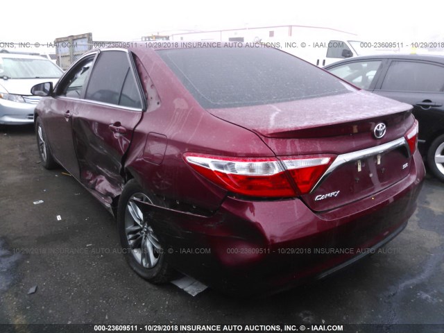 4T1BF1FK5GU546779 - 2016 TOYOTA CAMRY LE/XLE/SE/XSE RED photo 3