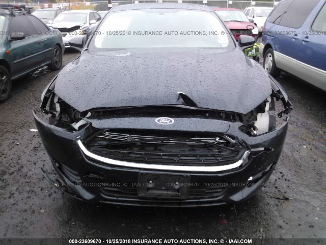 3FA6P0G73ER110398 - 2014 FORD FUSION S BLACK photo 6