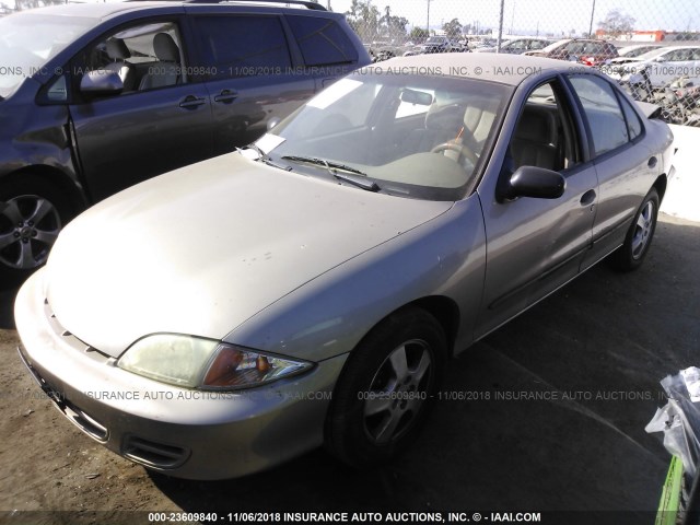 1G1JF524127386107 - 2002 CHEVROLET CAVALIER LS GOLD photo 2