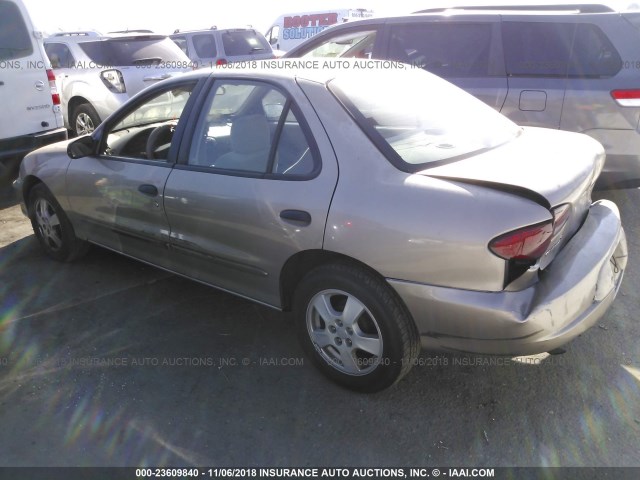 1G1JF524127386107 - 2002 CHEVROLET CAVALIER LS GOLD photo 3