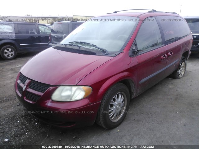 2D4GP44323R240704 - 2003 DODGE GRAND CARAVAN SPORT RED photo 2