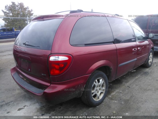 2D4GP44323R240704 - 2003 DODGE GRAND CARAVAN SPORT RED photo 4