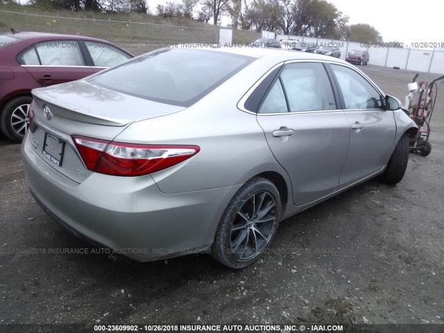 4T1BF1FKXGU521909 - 2016 TOYOTA CAMRY LE/XLE/SE/XSE TAN photo 4