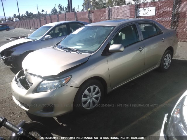 1NXBU4EE5AZ233855 - 2010 TOYOTA COROLLA S/LE/XLE TAN photo 2