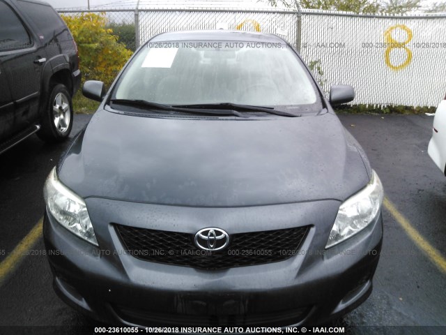 1NXBU4EE4AZ296848 - 2010 TOYOTA COROLLA S/LE/XLE SILVER photo 6