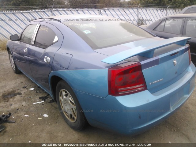 2B3LA43G97H788858 - 2007 DODGE CHARGER SE/SXT BLUE photo 3