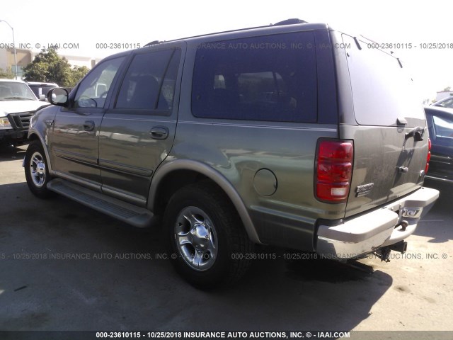 1FMRU17W61LB39539 - 2001 FORD EXPEDITION EDDIE BAUER GREEN photo 3