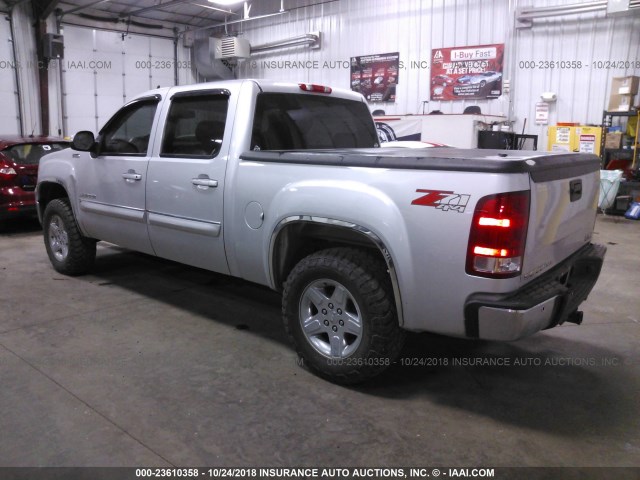 3GTP2VE75DG337020 - 2013 GMC SIERRA SILVER photo 3