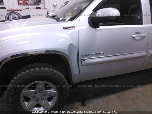 3GTP2VE75DG337020 - 2013 GMC SIERRA SILVER photo 6