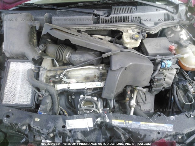 1G8AL55FX7Z177869 - 2007 SATURN ION LEVEL 3 RED photo 10